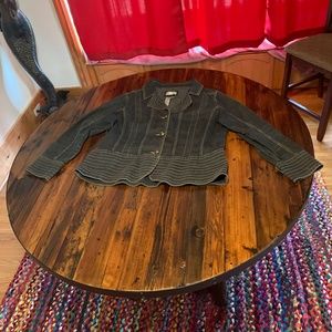 Live a Little LAL denim jean type jacket darker blue 3 buttons size 1X